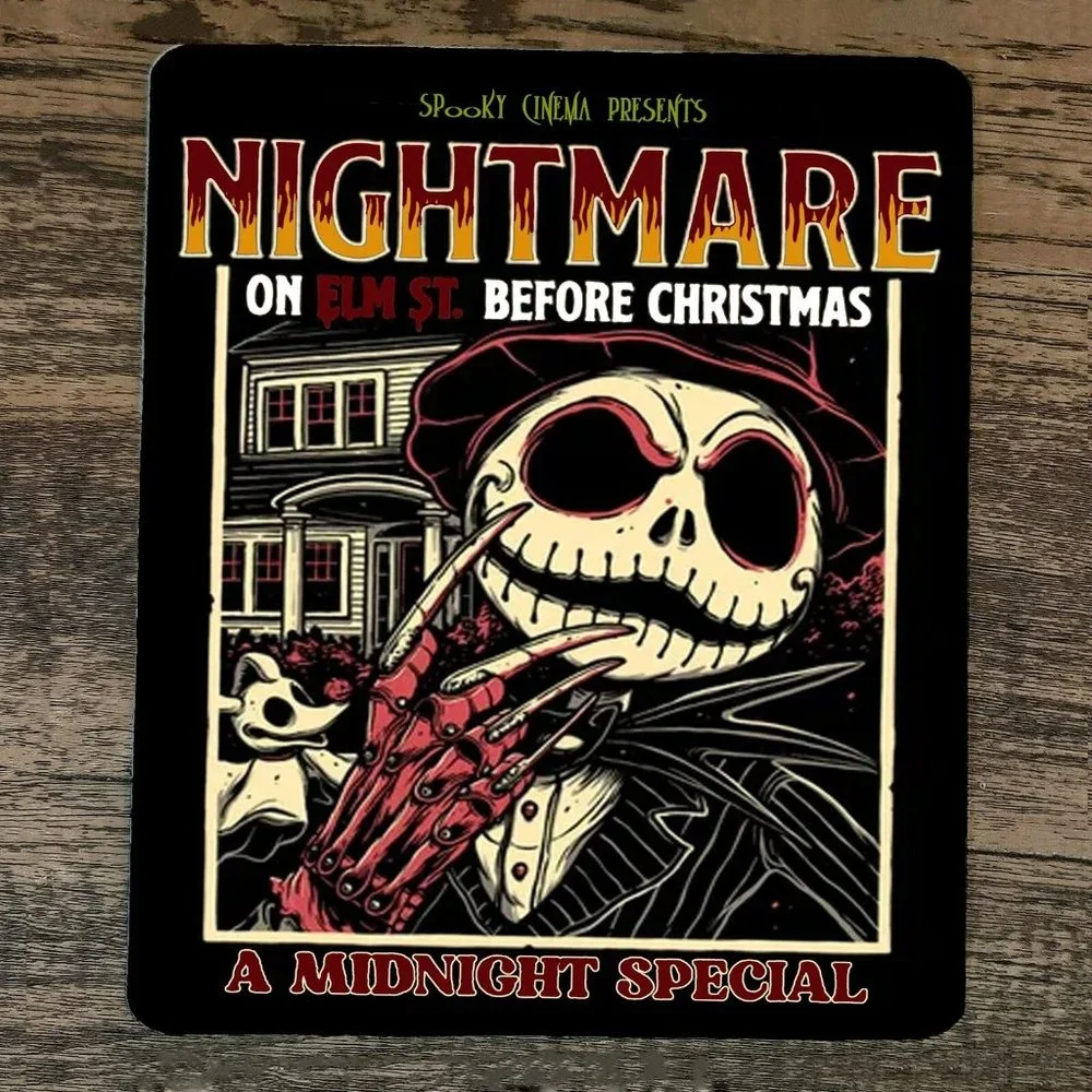 Mouse Pad Nightmare on Elm St‎ Before Christmas Xmas Midnight Special